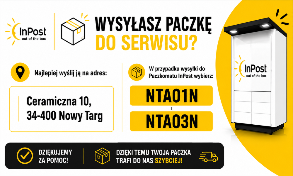 Wysyłka paczki do serwisu SEWING przez InPost