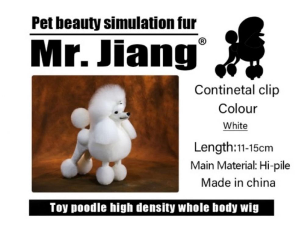Włosy całe Poodle continetal wig white