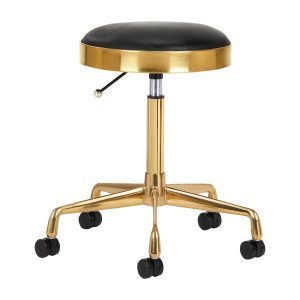 Taboret kosmetyczny złoto czarny