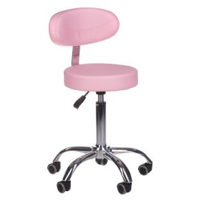 Krzesło/Hocker obrotowy z oparciem BD-9934 róż