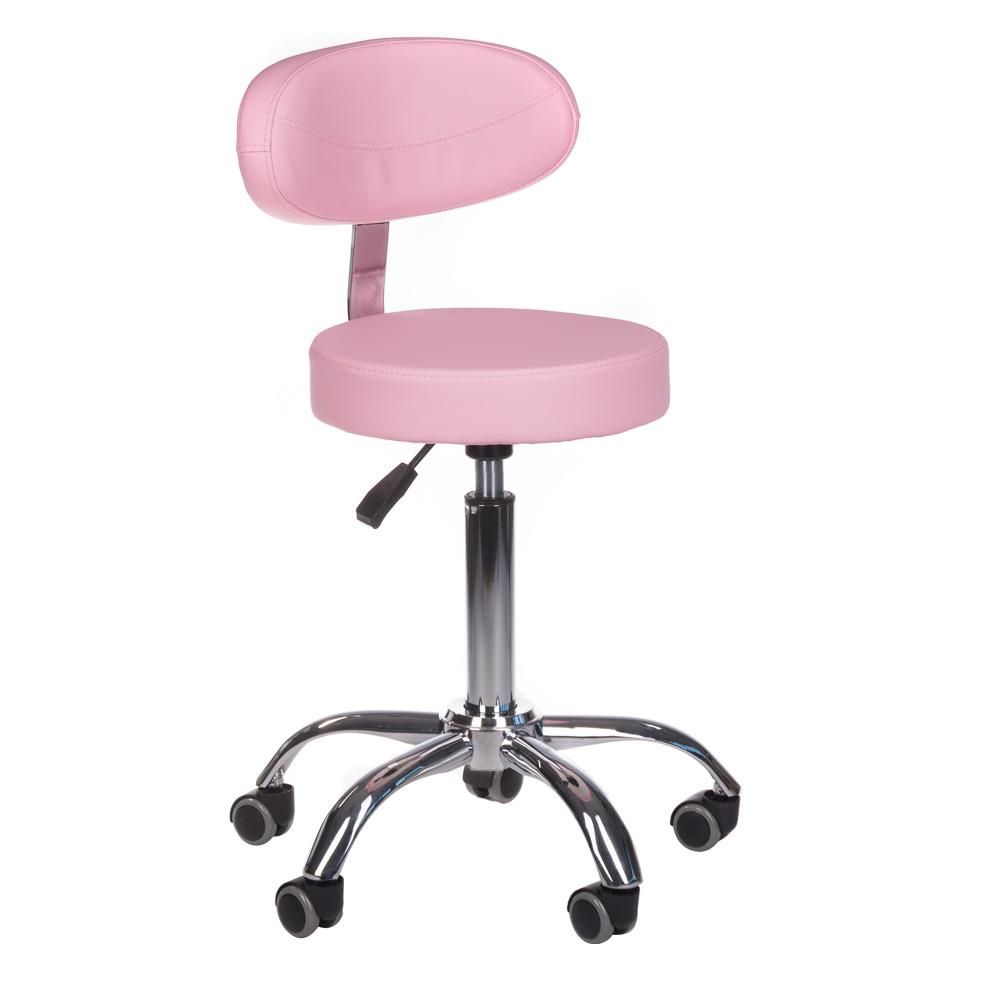 Krzesło/Hocker obrotowy z oparciem BD-9934 róż