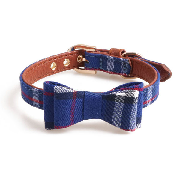 Obroża kokarda krata S 24 - 30 cm