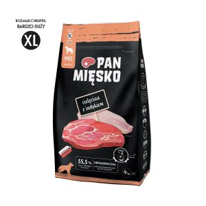 Karma sucha Pan Mięsko cielęcina z indykiem XL 9kg