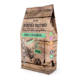 Karma Wiejska Zagroda Indyk z królikiem 9 kg