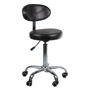 Krzesło/Hocker obrotowy z oparciem BD-9934 czarny
