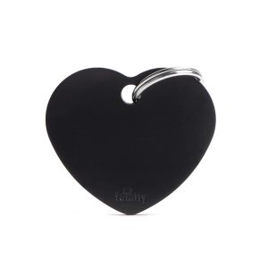 Zawieszka MyFamily Basic Aluminium serce czarne