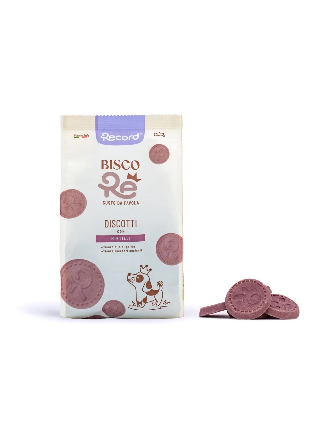 Ciasteczka kruche Przysmaki dla psów BiscoRe jagodowe Discotti 1kg