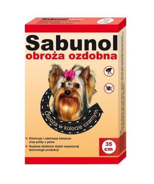 Obroża Sabunol 35 cm czarna