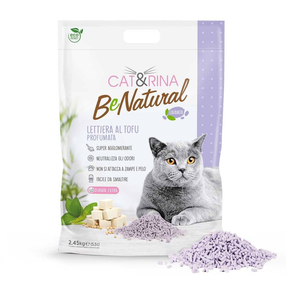 Biodegradowalny żwirek tofu Lawenda BeNatural 2,45 kg 5,5L