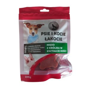 Canis Lupuss Mięso z królika w kształcie kości 100g