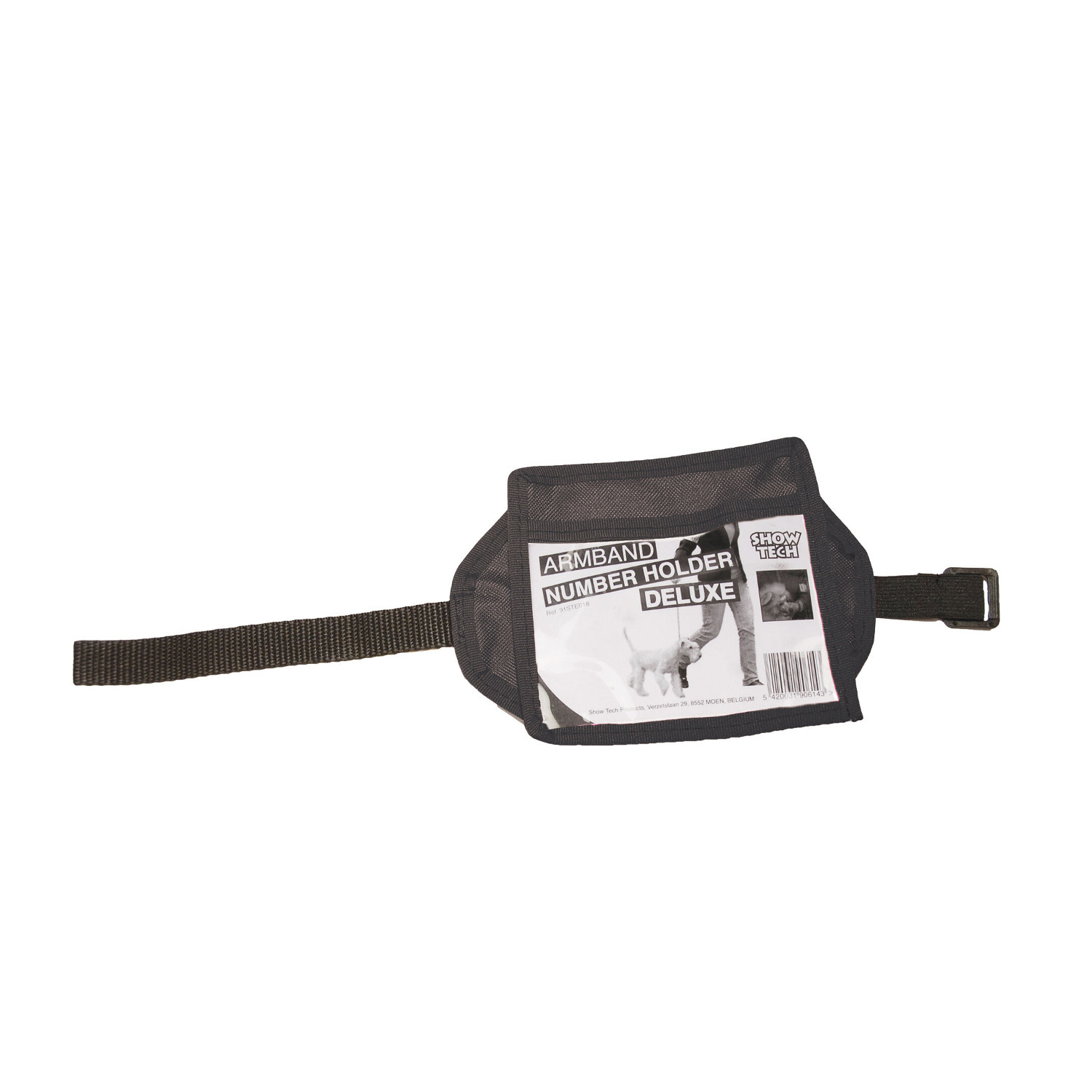 Opaska na ramię na numer wystawa psów Show Tech Armband number holder black