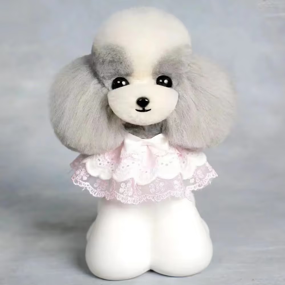 Włosy głowa Teddy Head Spotted dog white grey