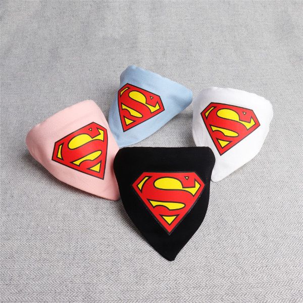 Obroża bandamka Superman czarna M 42 cm – zdjęcie 2