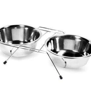 Metalowy stojak z miskami 21cm 1,6 L