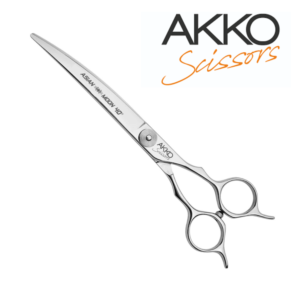 Nożyczki Akko Scissors by Paola Acco Asian Moon 40° Curved 7"