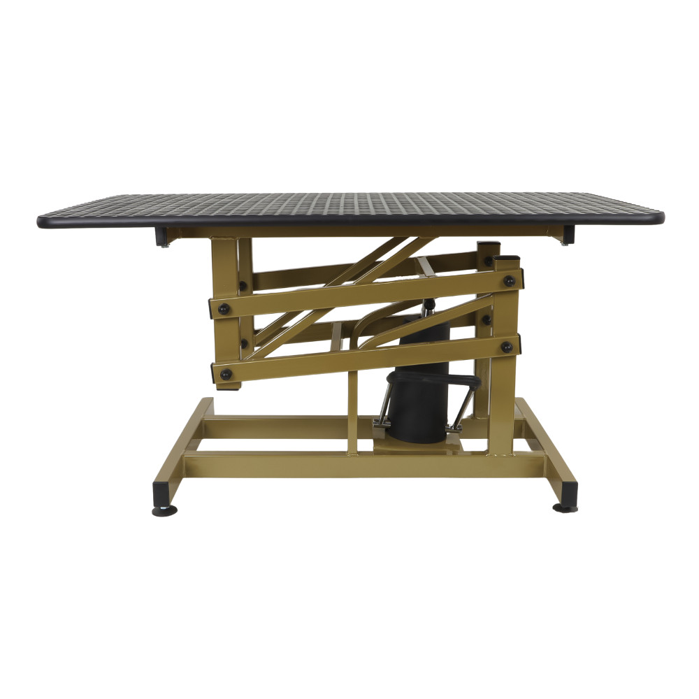 Stół hydrauliczny 120x60cm złoty blat czarny – zdjęcie 3