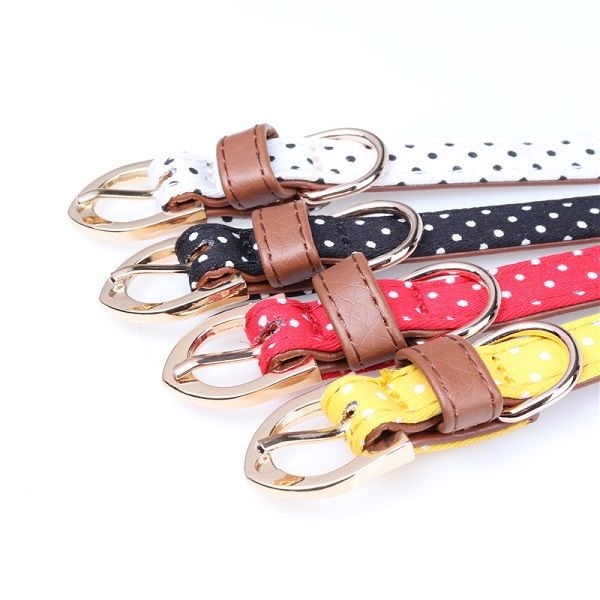 Obroża dla psa czarny krawat w kropki S 32 cm – zdjęcie 2