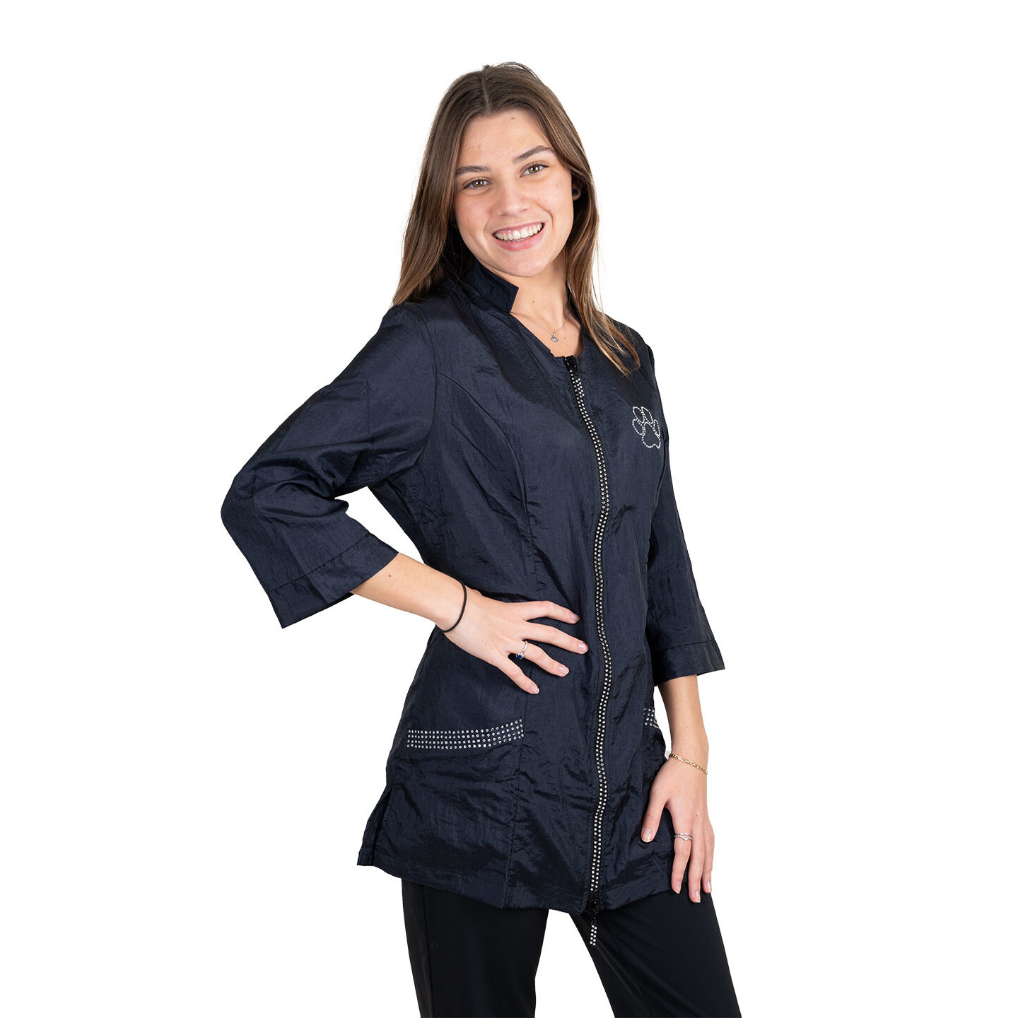 Bluza ochronna groomerska Aleria czarna M – zdjęcie 3