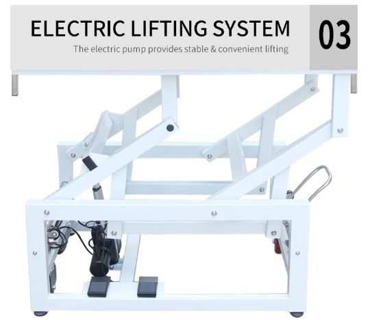 Stół elektryczny Brofa 120x65 różowy – zdjęcie 3