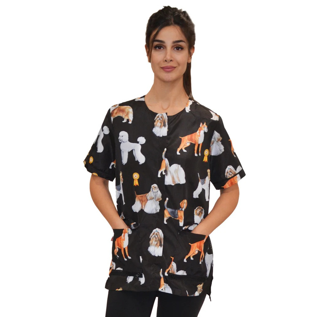 Bluza ochronna dla groomera wzór pieski M