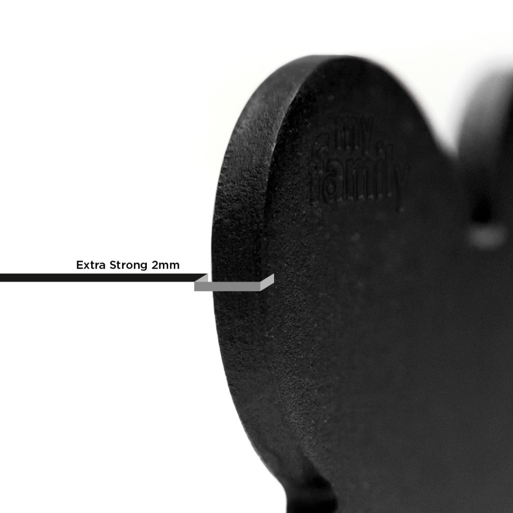 Zawieszka MyFamily Basic Aluminium kostka czarna L – zdjęcie 2