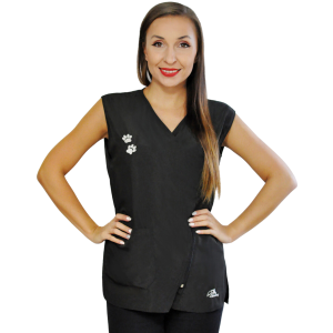 Bluza groomerska kamizelka czarna XS