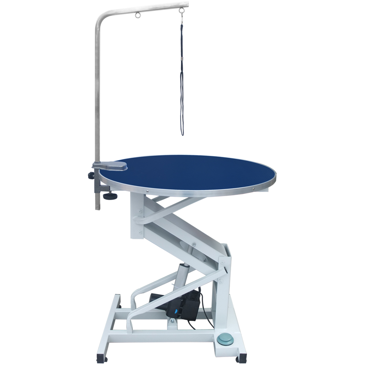 Stół elektryczny okrągły niebieski 78 cm