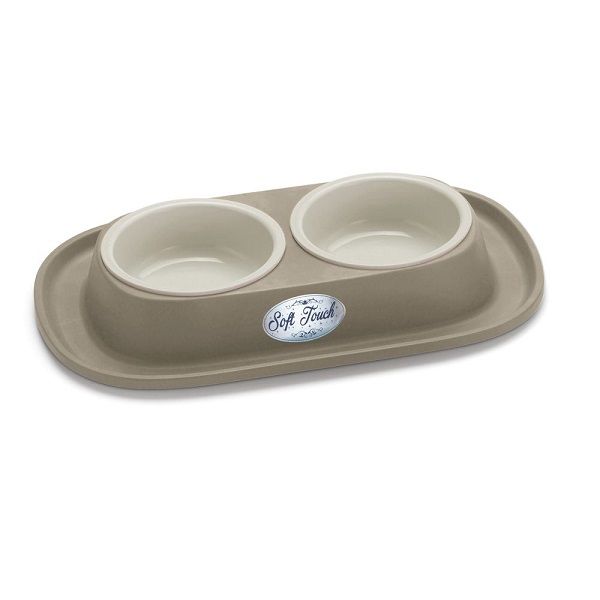 Miska Soft Touch podwójna dla psa pastelowa