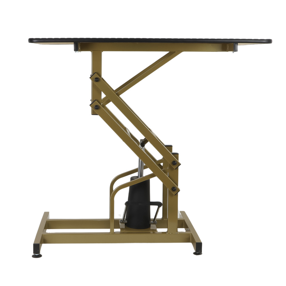 Stół hydrauliczny 120x60cm złoty blat czarny – zdjęcie 4