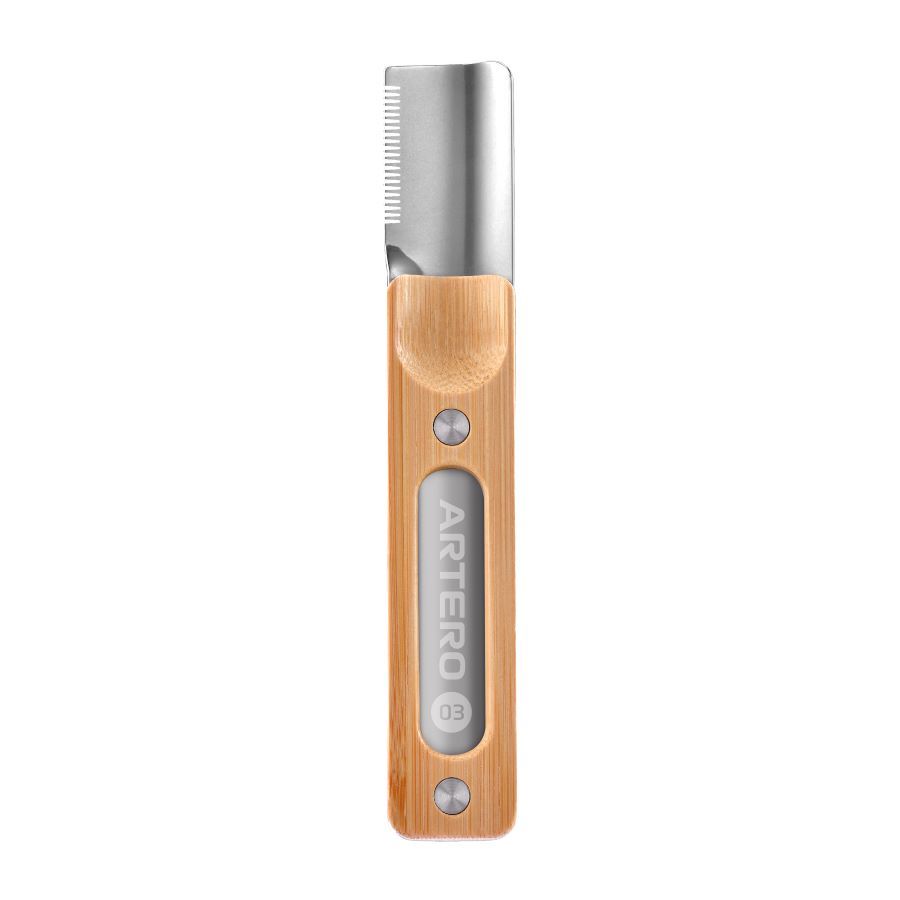 07 Trymer płaski Artero Juno Stripping Knife 14 szerokich zwężanych zębów