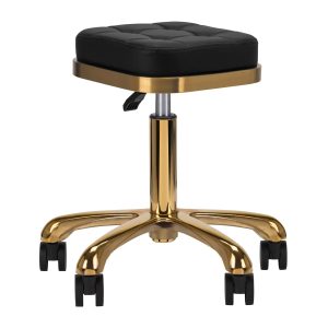 Taboret kosmetyczny złoto czarny
