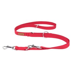 Smycz 6 in 1 Cotton M 100-200 cm czerwona