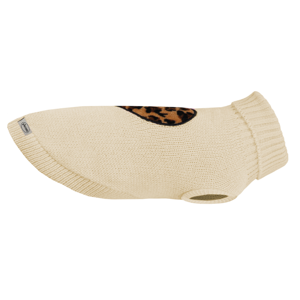 Sweterek serduszko beż 4XS 15 cm – zdjęcie 2