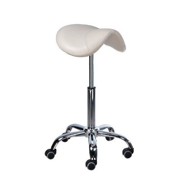 Krzesło/Hocker obrotowy BD-9909 kremowy nr 150