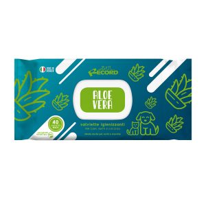 Nawilżane chusteczki 40 sztuk dla psa kota aloes