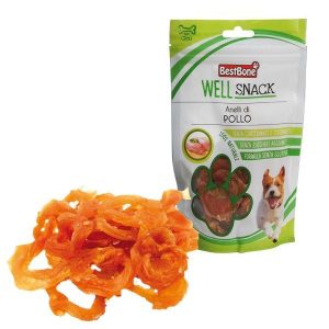Smakołyki dla psa - pierścienie z  kurczaka 75 gr