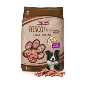 Ciasteczka kruche smakołyki o jagodowym smaku dla psa 1 kg