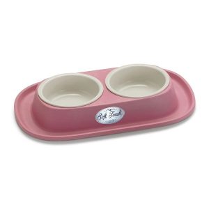 Miska Soft Touch podwójna dla psa pastelowa