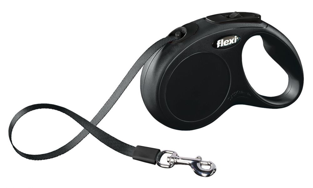 Smycz Flexi New Classic czarna S taśma