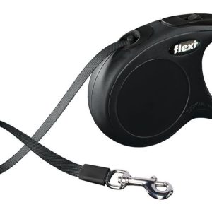 Smycz Flexi Classic 5 m czarna taśma
