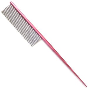Aluminiowy grzebień ze szpikulcem różowy
