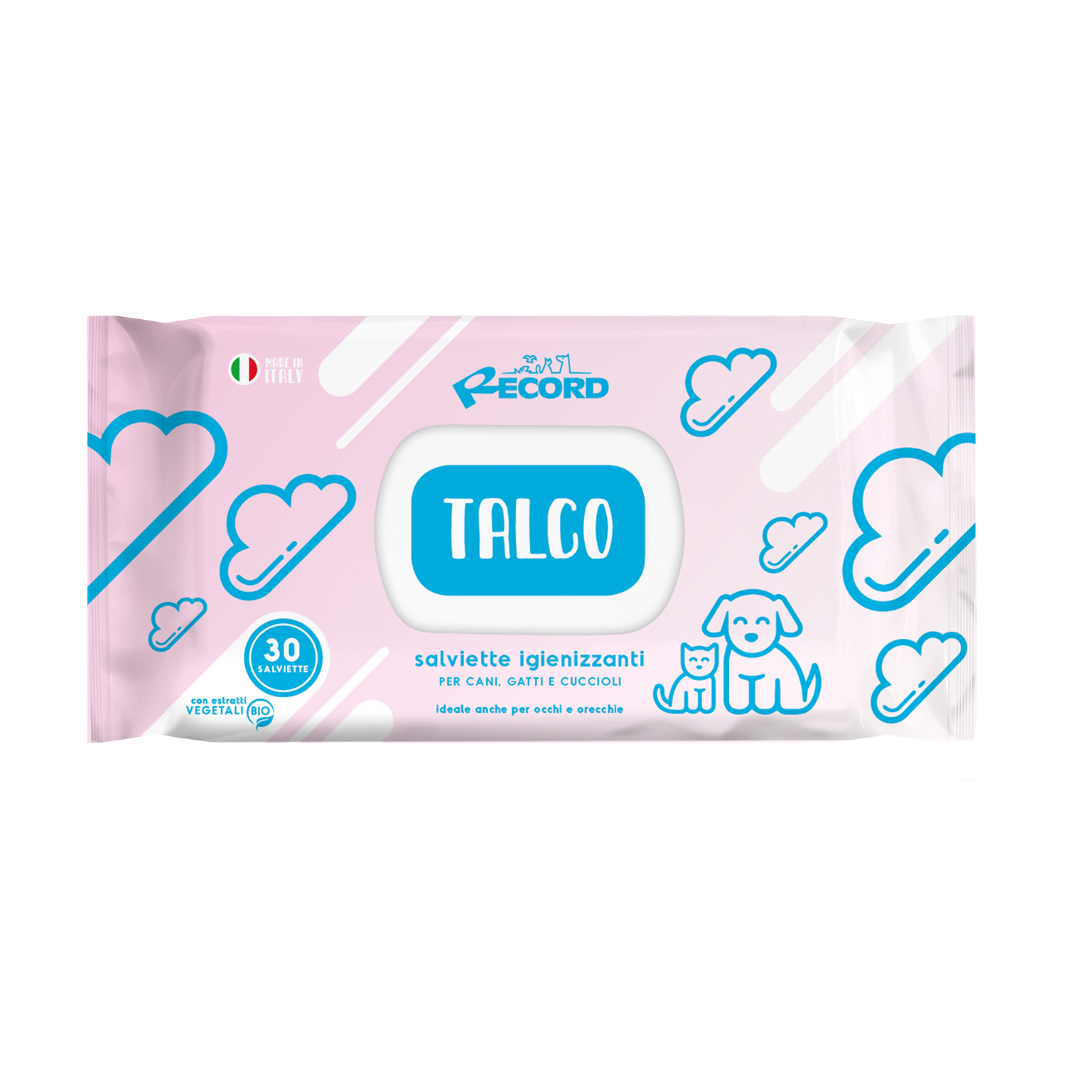 Nawilżane chusteczki 30 sztuk dla psa kota Talc