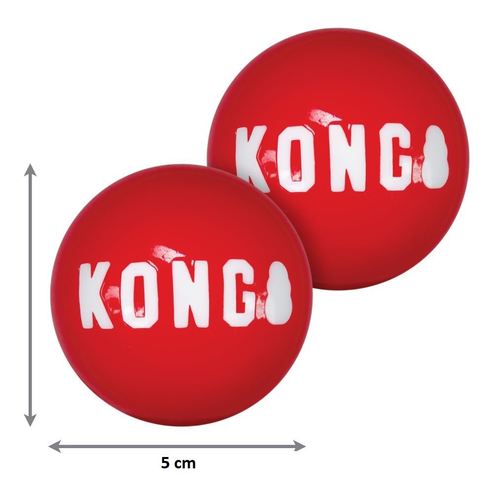 Kong Signature Ball dwie twarde piłki dla psa S – zdjęcie 3
