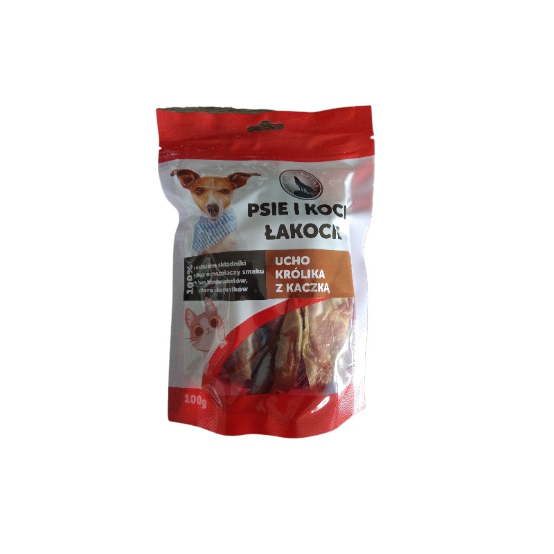 Canis Lupuss Ucho królika z kaczką 100g