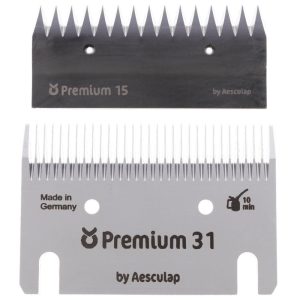 Komplet ostrzy do strzyżenia koni Premium Aesculap 31F/15 1-2mm