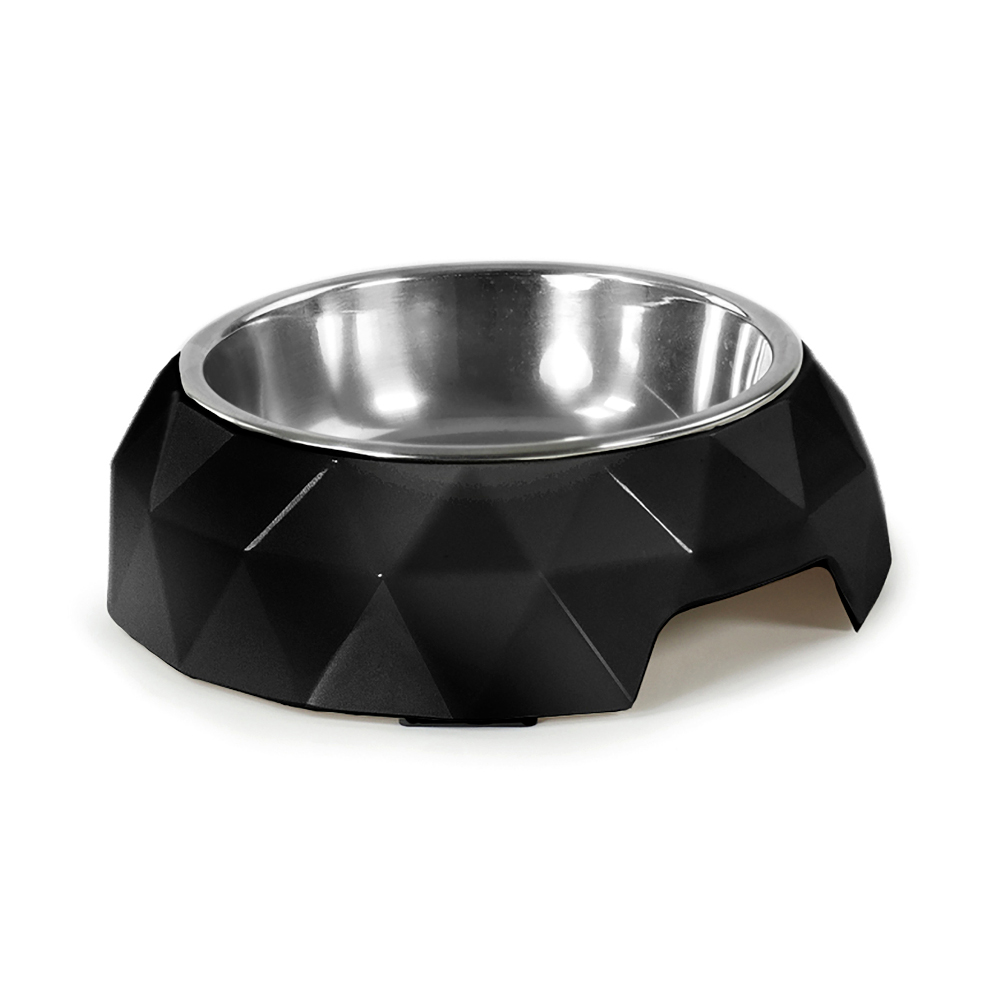 Miska czarna 22,5x22x7 cm 0,35 L Diamond rozmiar M