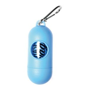 Etui niebieskie na woreczki + 15 woreczków