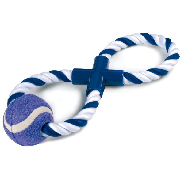 Zabawka dla psa sznurkowa z piłką 29 cm