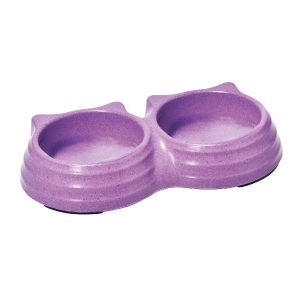 Bambusowa podwójna miska 2 x 150 ml fiolet