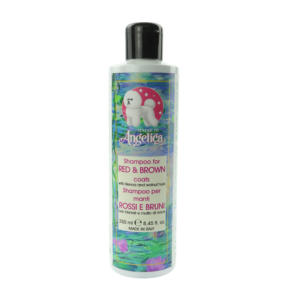Magie Di Angelica szampon do rudej czekoladowej brązowej sierści Red & Brown 250 ml 1:10